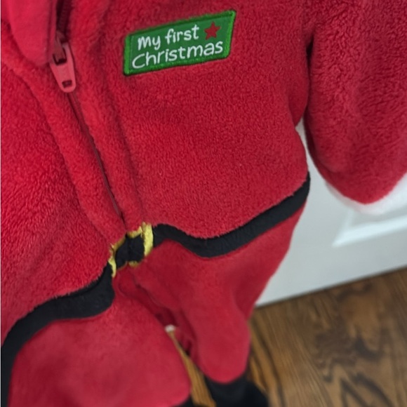 Baby First Christmas Santa Outfit Red 6-9 months Like New Little Me - Picture 2 of 3